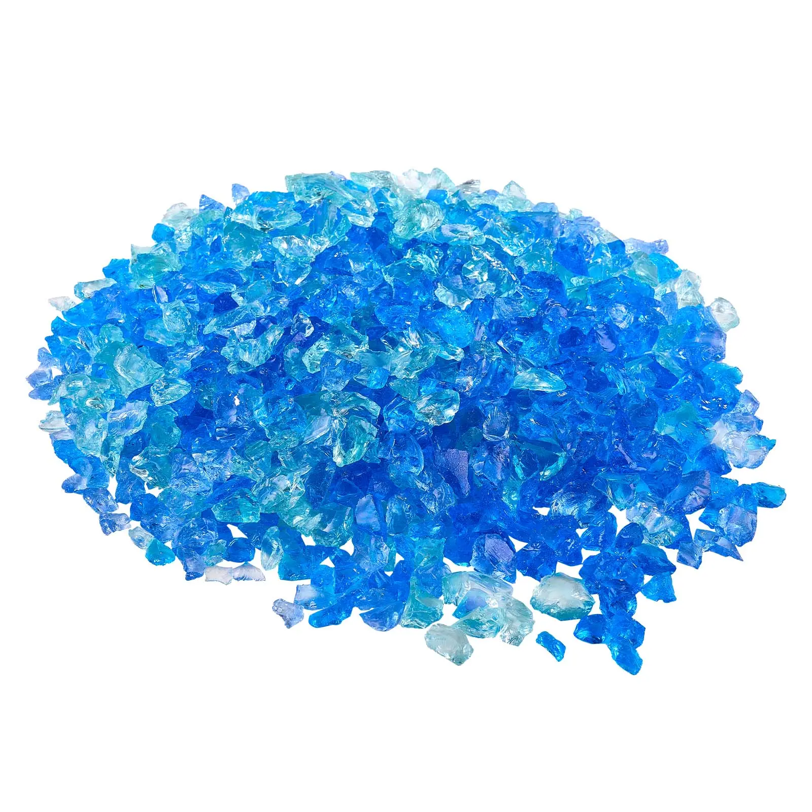 【SummerFinds】VEVOR Fire Glass, 10 LBS / 4.5 KG Fireplace Rocks, 3/4-Inch / 19.05 mm Reflective Firepit Glass Rock, High Luster Stone Landscaping for Fire Pit Table, Aqua Blue + Caribbean Blue + Aqua Green