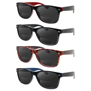 4 Pack Bifocal Reading Glasses  Polarized UV400 Protection Eyewear for Men and Women