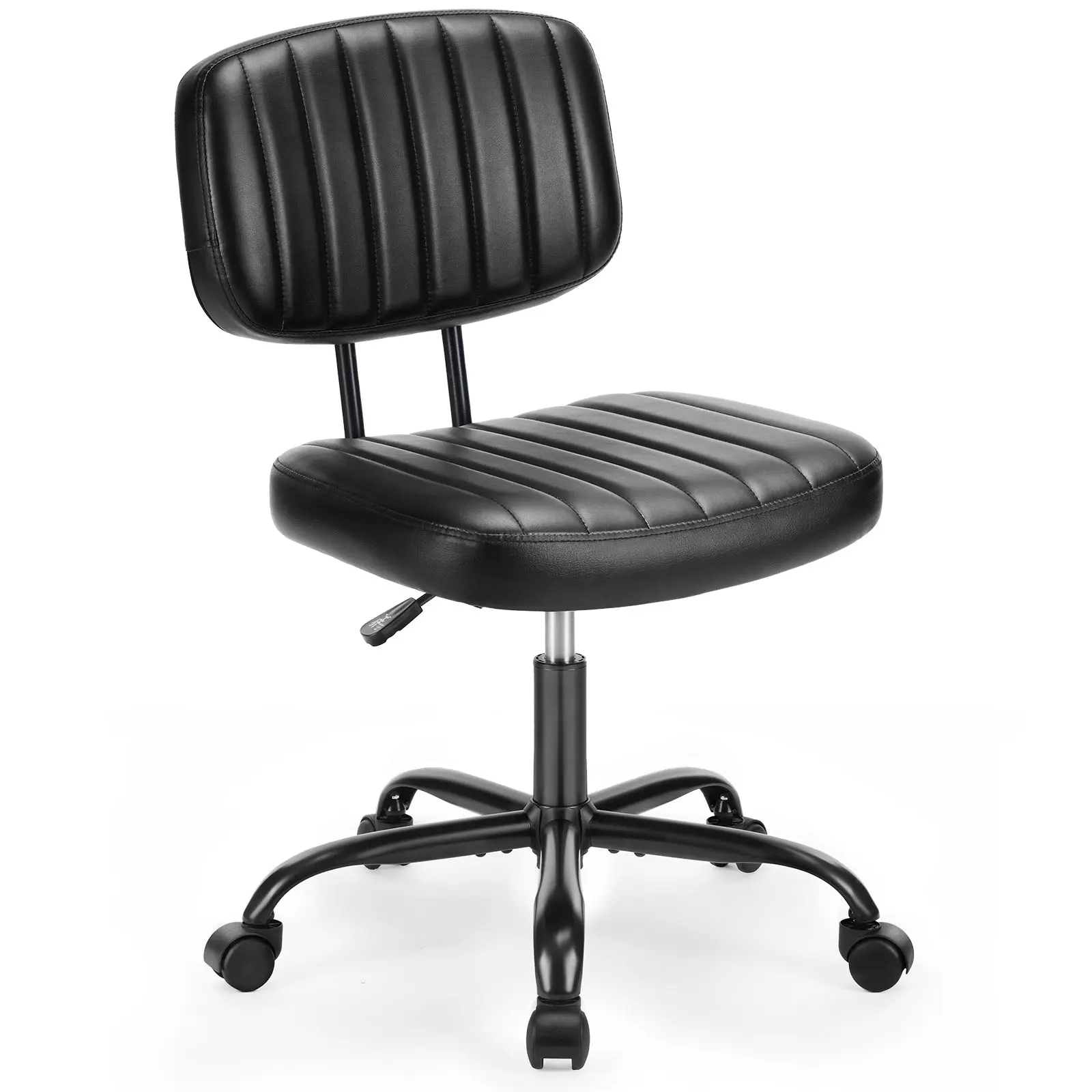 Height Adjustable 360° Swivel Computer Chair, Armless Office Chair, Home Office Low Back Dresser Lumbar Support, Armless, Suitable for Narrow Spaces Height Adjustable 360° Swivel Computer Chair, Armless Office Chair, Home Office Low Back Dresser Lumbar Support, Armless, Suitable for Narrow Spaces