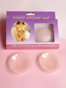 2pcs Round Silicone Breast Pads Waterproof Invisible Wedding Gown Adhesive Nipple Covers, Prevent Leaks, Comfortable Wear