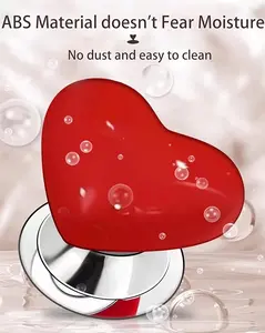 Toilet Button Pusher, Heart Shaped Toilet Tank Button, Toilet Push Button Topper, Toilet Flusher Top Push Button for Women Long Nail, Toilet Flusher Button Pusher Toilet Press Button Tool