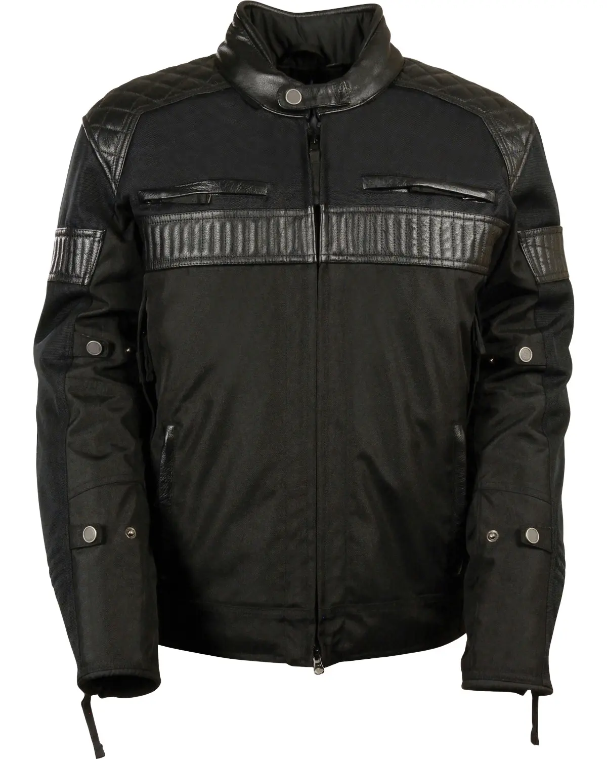 Milwaukee Leather Men's Men'S Textile Scooter Jacket Big And Tall - Mpm1735-Black-3X