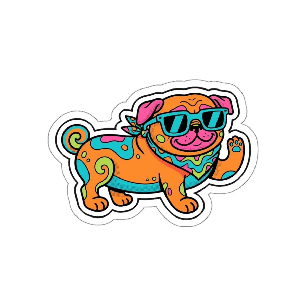 Y2K Pug Sticker | Tritan