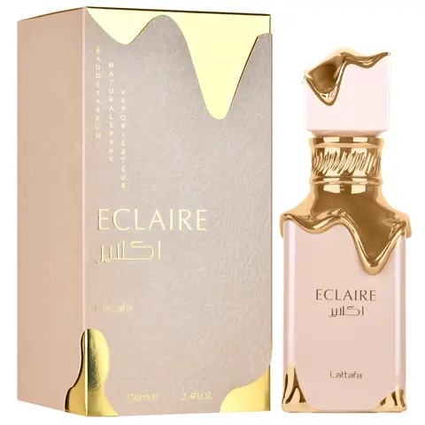 Lattafa Eclaire Eau de Parfum Spray - Women's 3.4 oz (100ml) Non-Toxic Floral, Fruity, Oriental Everyday Perfume in Beautifully Designed Bottle, 24-Month Shelf Life (Beauty & Personal Care Fragrance)