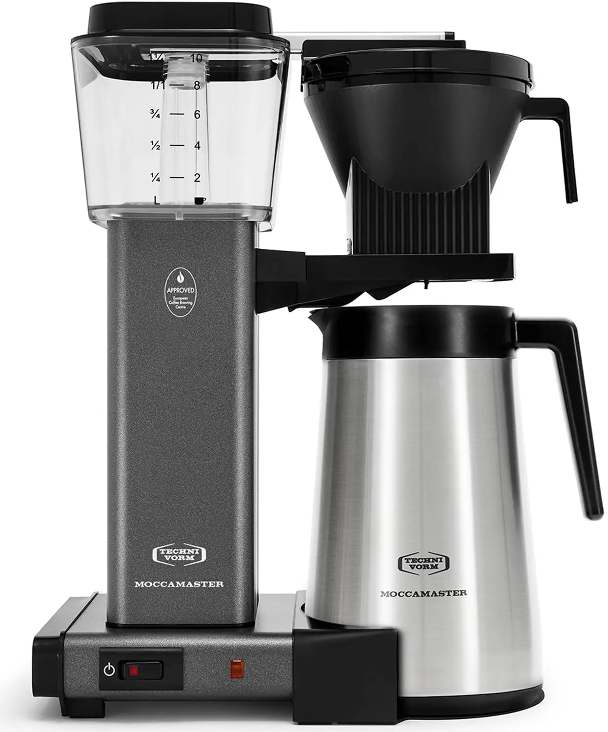 Technivorm Moccamaster 79317 KBGT 10-Cup Thermal Carafe Coffee Maker, 40 oz (1.25L), Stone Grey