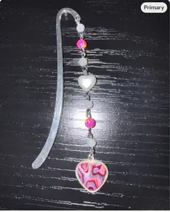 pink & Purple Heart bookmark
