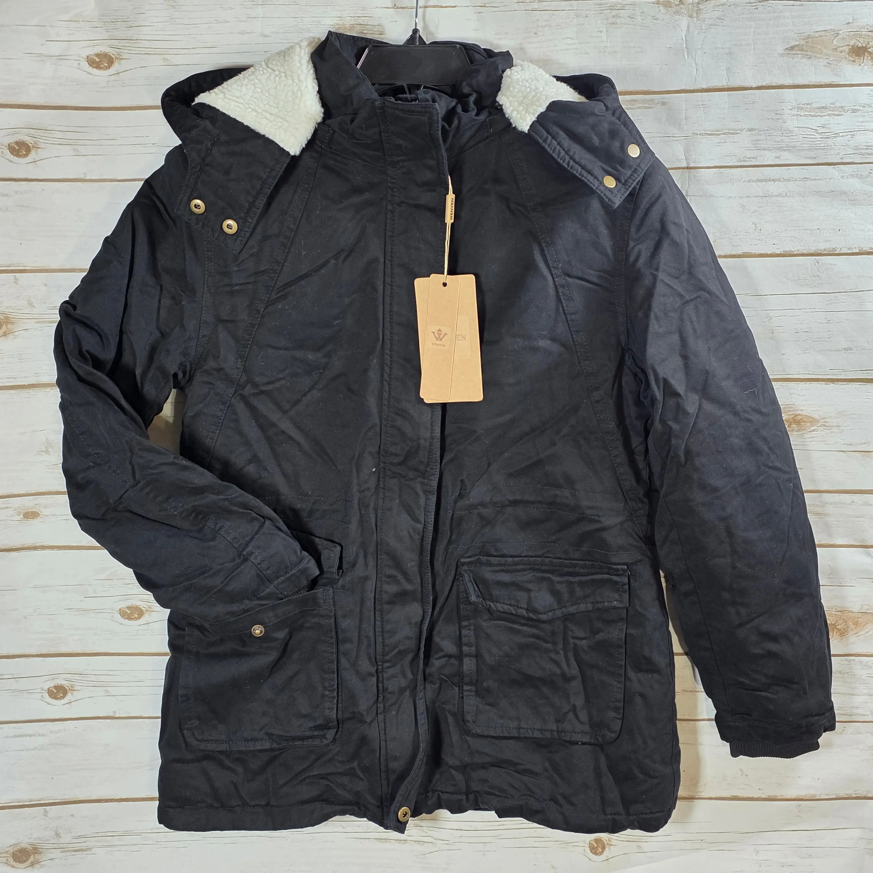 NWT New WenVen Women's Windbreaker Cotton Goode Jacket - Small