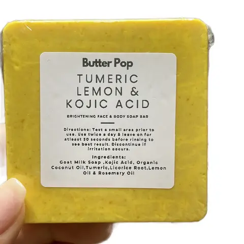 Tumeric Lemon & Kojic Acid Brightening Soap,Dark Spot Reducer natural skincare
