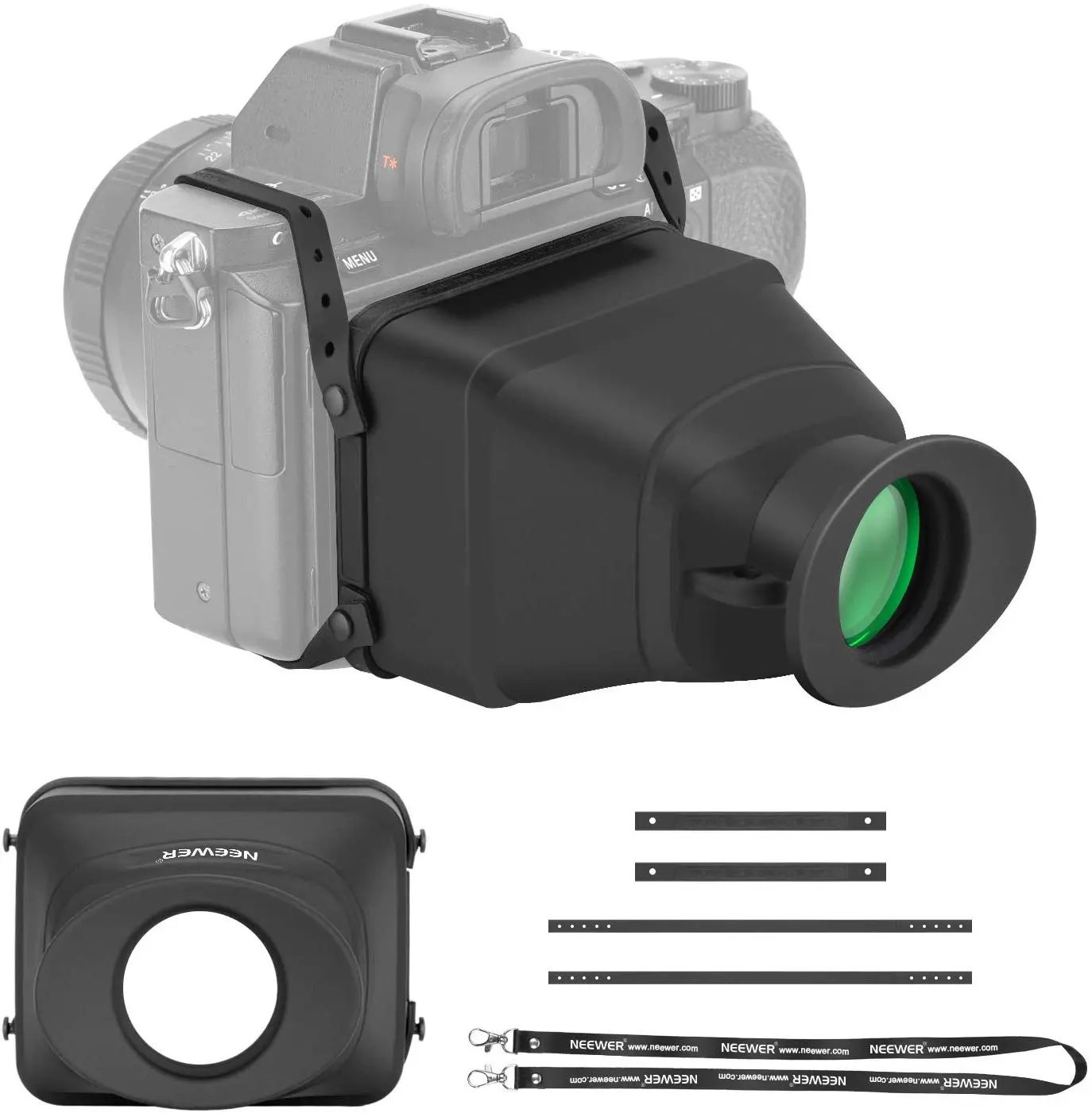 GGS S8 3X Optical Viewfinder, Camera Viewfinder, Fit 3-3.2" LCD, for DSLR Camera, for Canon Nikon
