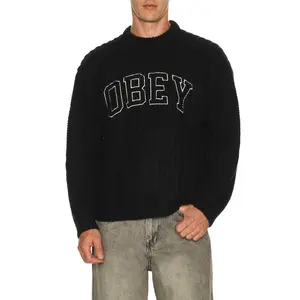 Obey Collegiate Sweater in Black Multi