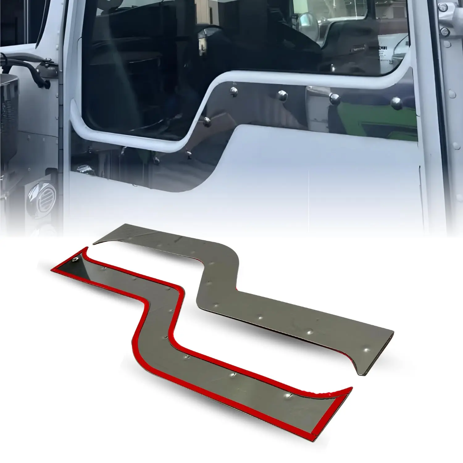 TORQUE Stainless Steel Contoured Under Window Trims for Kenworth T680 T880 T660 T700 Daylite Door (TR3071)