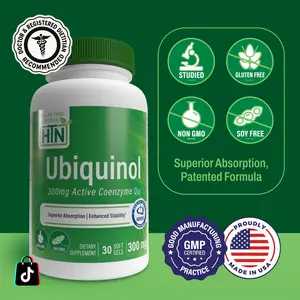 Health Thru Nutrition Ubiquinol CoQ10 300mg Kaneka® Energy Heart Antioxidant Support High Strength Non-GMO Gluten-Free Soy-Free