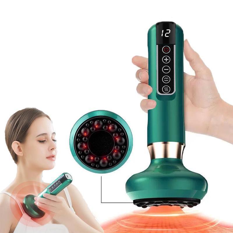Electric Cupping Massager, Heating Vacuum Suction, Beauty Health Scraping Belly, Thighs, Arms Body Massage Tool
