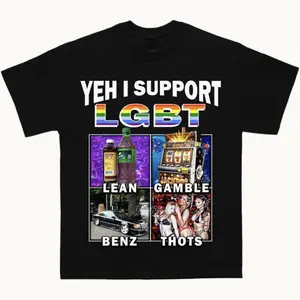 Yeh I Support LGBT Funny Parody TShirt - Sweatshirt - Hoodie, Funny LGBT Parody Shirt, Retro Humor Meme Shirt For Party, Trendy Funny Drinking Shirt