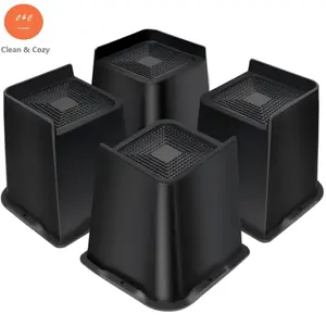 Heavy Duty Adjustable Bed Lifters | 4-6" Height Risers for Bed, Sofa & Chairs | Non-Slip Support, Extra Storage Space Under Furniture | Durable & Easy Install Solution 🛌✨🔧#furniturerisers#homestorage#bedroomhacks#furniturehack#bedlifters#furniturehack