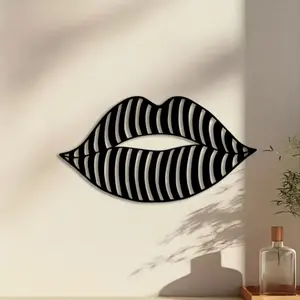1pc Lips Metal Wall Art, Lips Statue Mural, Perfect for Living Room Wall, Modern Decor, Art Wall Decoration, Ideal Gift for Art Lovers, Durable Metal