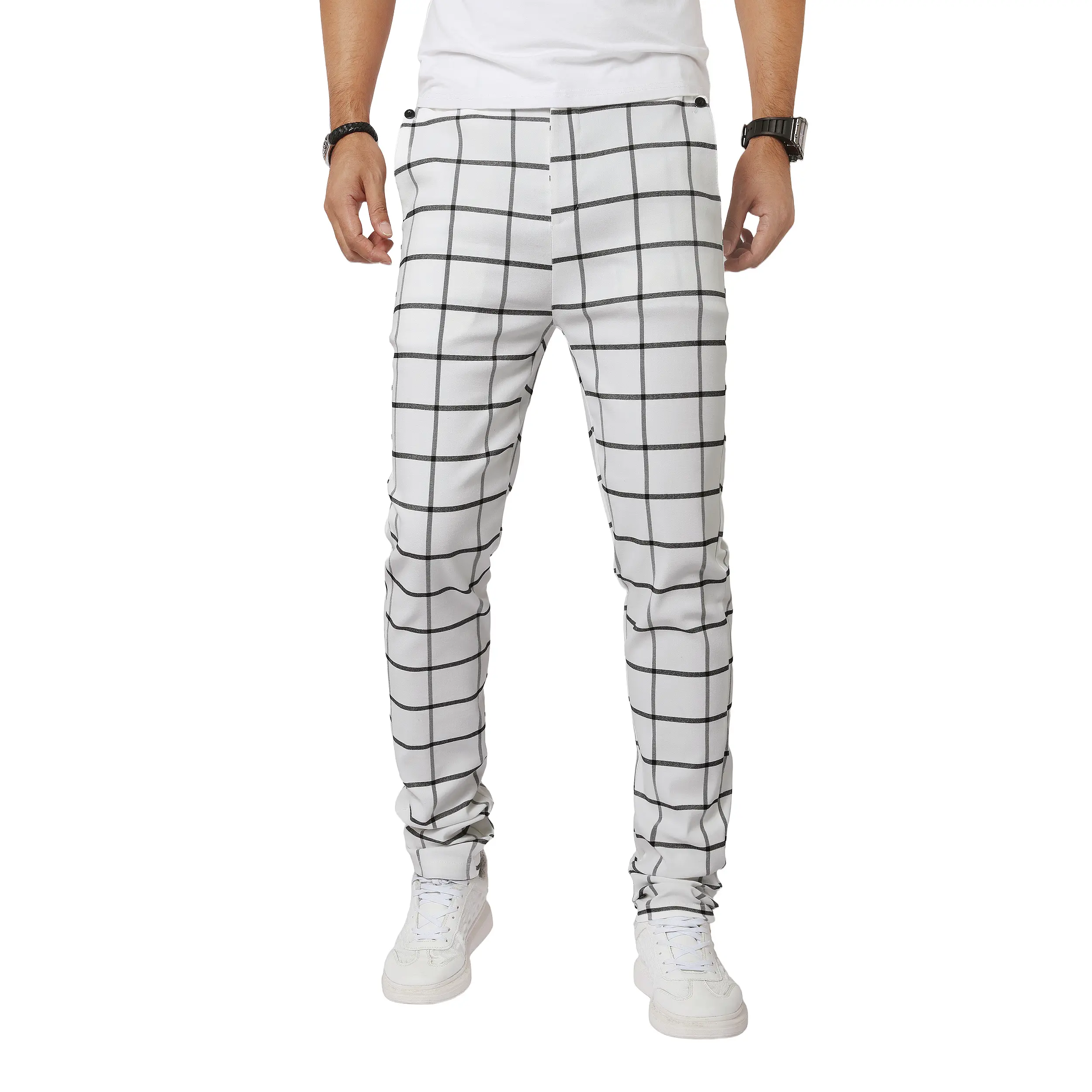 JUNBAOSS Men's Slim Fit Stretch Dress Pants Plaid Skinny Pants for Men, Straight  Leg Fashion Comfort Flex Waist Pants, Mens Casual Business Golf Dress  Chinos Pants tiktokshopspringglowup - TikTok Shop