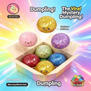 Glitter Bun Squishy Fidget Toy