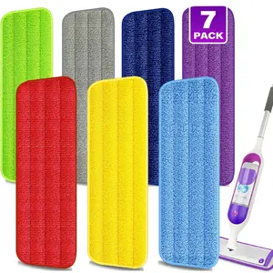 7PCS Reusable Microfiber Mop Pads for Swiffer PowerMop | Machine Washable Replacement Pads for 13–15 Inch Wet Spray Mops