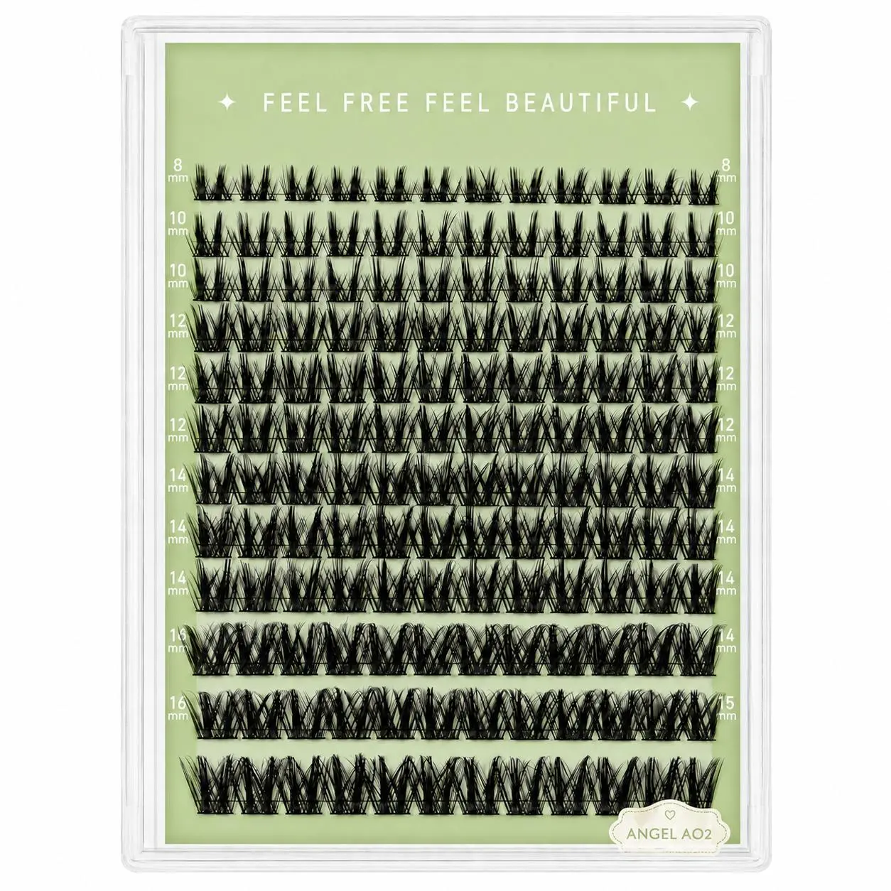 DIY Eyelash Clusters D Curl, Mixed Length 8–18mm Wispy Style Individual Lash Clusters for Makeup Looks and Special Events