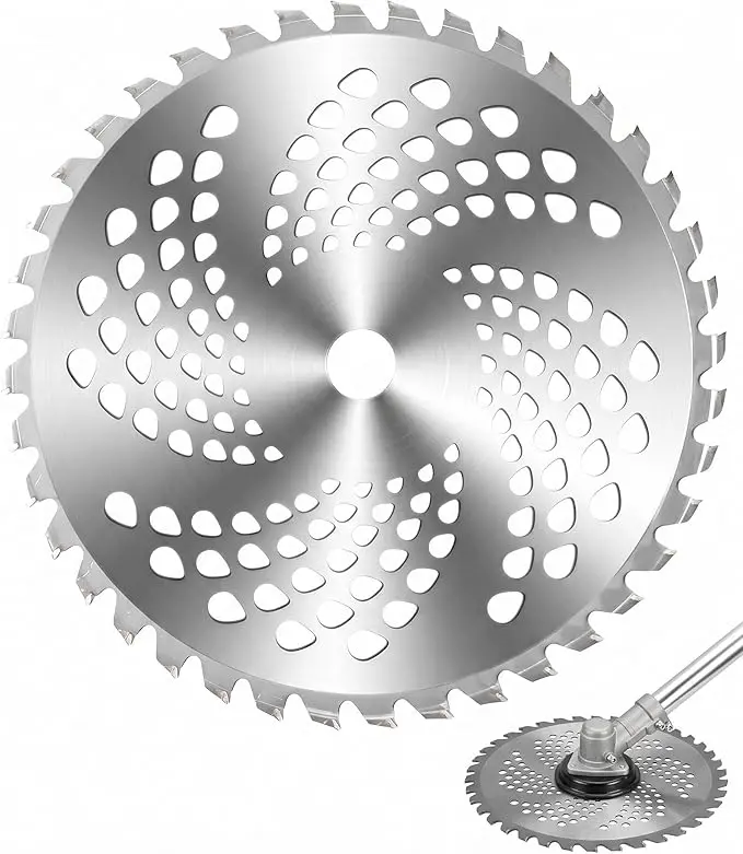 1Pcs 10in (25.4cm) 40t Hard Alloy Pointed Tip Single Blade Lawn Equipment Accessory - Trimmer, Brush Cutter, Weed Eater Fit for Grass Trimming, Boosts Durability and Sharpness, Precision and Efficiency, Gardeners, Landscape, Maintain