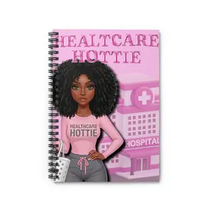 Healthcare Hottie Spiral Notebook | Ruled Lined Journal, Nurse Medical Theme