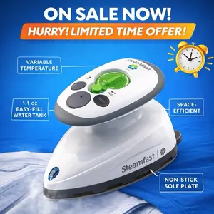Steamfast i3 Ultra‑Compact Travel Steam Iron – Portable, Fast‑Heat, Nonstick