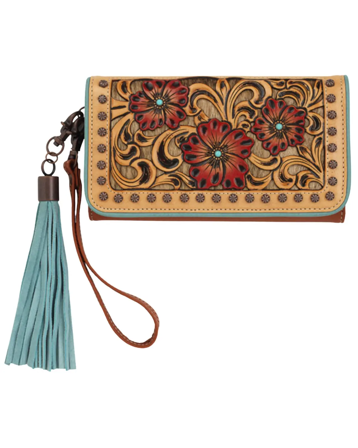 M & F Western Women's And Women'S Lorelei Floral Tooled Wristlet Clutch - A770005908