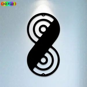 1pc Spiral Number 8 Metal Wall Art, Stylish Spiral Number 8 Statue Mural, Ideal Gift for New Year, Christmas, Modern Decor Enthusiasts,  Perfect for Indoor Wall & Outdoor Fence, Contemporary Home Decor Accent