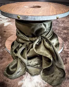 Wynonna Wild Rag, Outlaw Olive Solid Color Shawl Wrap, Wrinkle Resistant Square Scarf, Casual Fashion Accessory