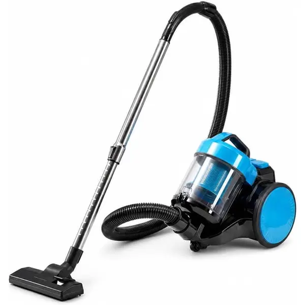 Lightweight Vacuum Cleaner, 16KPa Strong Suction, Bagless with HEPA Filter, Canister Vacuum for Hardwood Floors and Carpets, Gray Blue