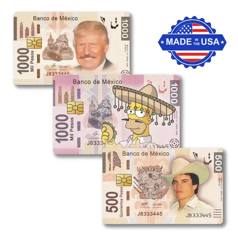 Funny Custom Debit Peso Cover Credit Card Vinyl Skin Sticker