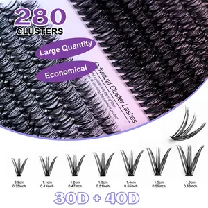 280 Pcs 30D+40D Lash Kit – Natural Look, Long-Lasting & Beginner-Friendly DIY Lash Extensions with Bond, Seal & Remover for Daily Wear and Special Occasions
