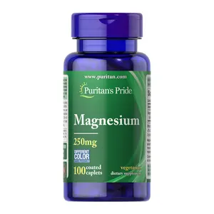Puritans Pride Magnesium 250 Mg Caplets, 100 Count