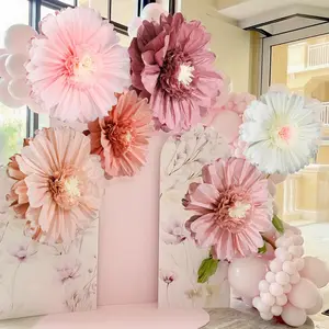 6 count 31.5", 24"  Giant Paper Flower Boho Large Tissue Paper Flower for Wall Big  Pom Pom Floral Decorations for Wall Wedding Bridal Shower  Shower  Party  Birthday Decor