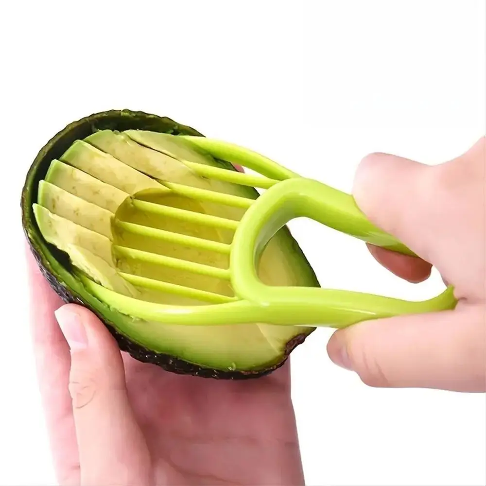 Multi-function Avocado Cutter, 1 Count Avocado Slicer, Plastic Portable Avocado Scooper, Fruit & Vegetable Utensils for Home Kitchen