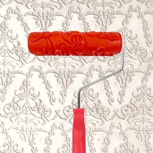 7'' Patterned Paint Roller for Wall Decoration Classic Brick Embossing Texture Rubber Roller Decorative Household DIY Paint Art Tool for Wall Decoration(EG284T)