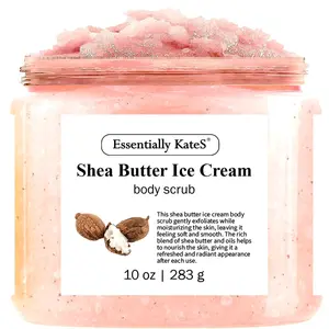 Shea Butter Ice Cream Body & Foot Scrubs 10 Oz - a Soft Serve Texture with a Nice soothing and Moisturizing Effect. Scent is Beautiful - The best stocking stuffer.