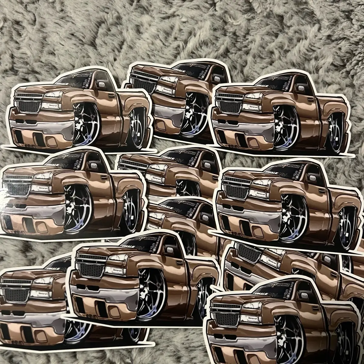 4” Cartoon truck sticker