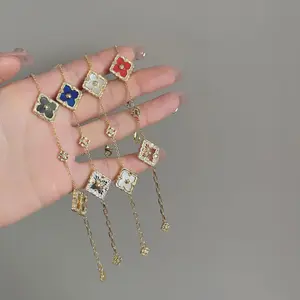 Double-sided design shell zirconia bracelet fashionable versatile gift