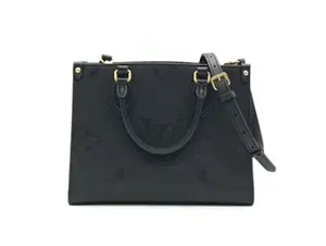 Pre-owned Louis Vuitton Monogram Tote Bags Onthego PM Shoulder Bag black