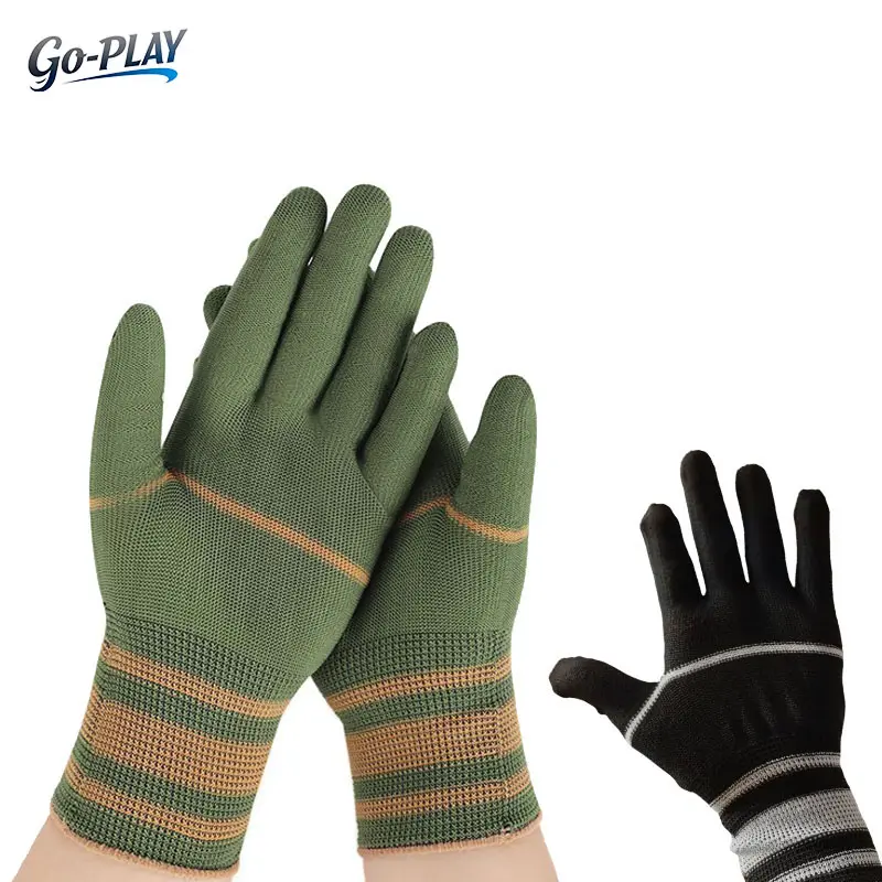 10 Pack Heavy-Duty Nylon Work Gloves For Men Women, Multi-Purpose Elastic Wrist Gloves, Durable Machine Washable Easy-Clean For Fishing Camping Hunting Gardening Construction Yard Work