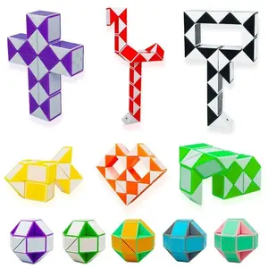 1/3/6 Pcs Folding Magic Snake Ruler Puzzle Antistress Cube Educational Toy Kids Birthday Party Favors Goodie Bags School Reward