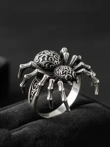 Vintage Spider Ring for Men Women,  Gothic Punk Statement Ring, Retro Engraved Animal Ring, Halloween Biker Jewelry Gift, Dark Aesthetic Rings