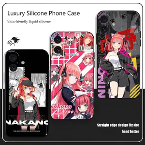 The Quintessential Quintuplets Anime Popular Phone Case For iPhone 17 16 15 14 13 12 X XR XS 8 Plus Mini Pro Max Soft black Shockproof Cover