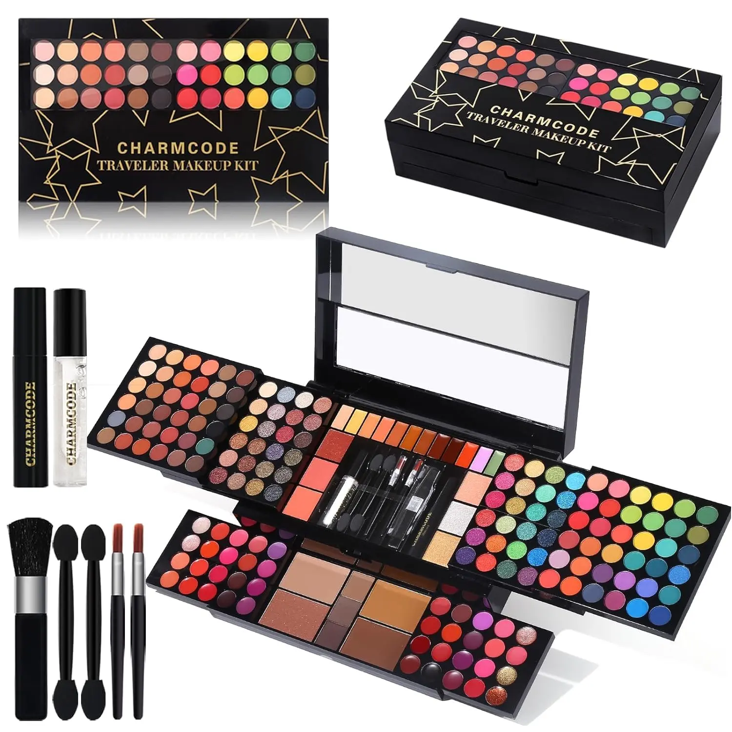 Professional All in One Makeup Kit for Women Full Kit, Colors Make Up Palette Valentine Gift Set, Including Eyeshadow,Lip Gloss,Concealer,Highlighter,Contour,Brow Powder,Mascara,Blush & Brush