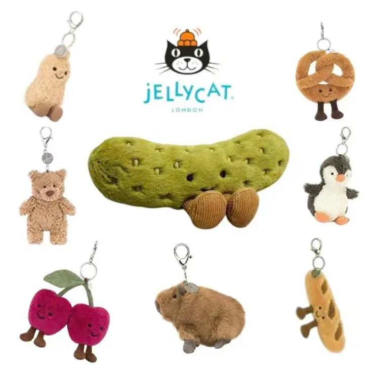 Jellycat Mini Plush Keychain – Kawaii Plush Charm for Backpack & Purse, Cute Aesthetic Gift for Her