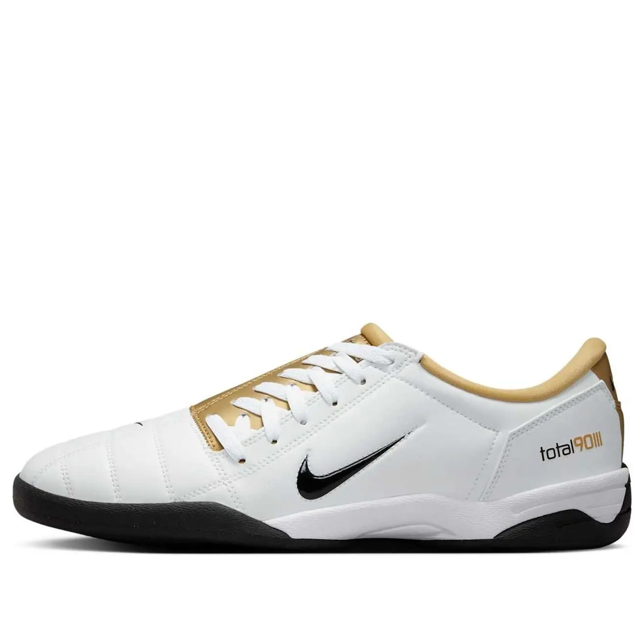 NIKE Total 90 3 SP Sports Sneaker, 'White-Metallic Gold' Colorway, Style Code HJ9351-101 NIKE Total 90 3 SP Sports Sneaker, 'White-Metallic Gold' Colorway, Style Code HJ9351-101