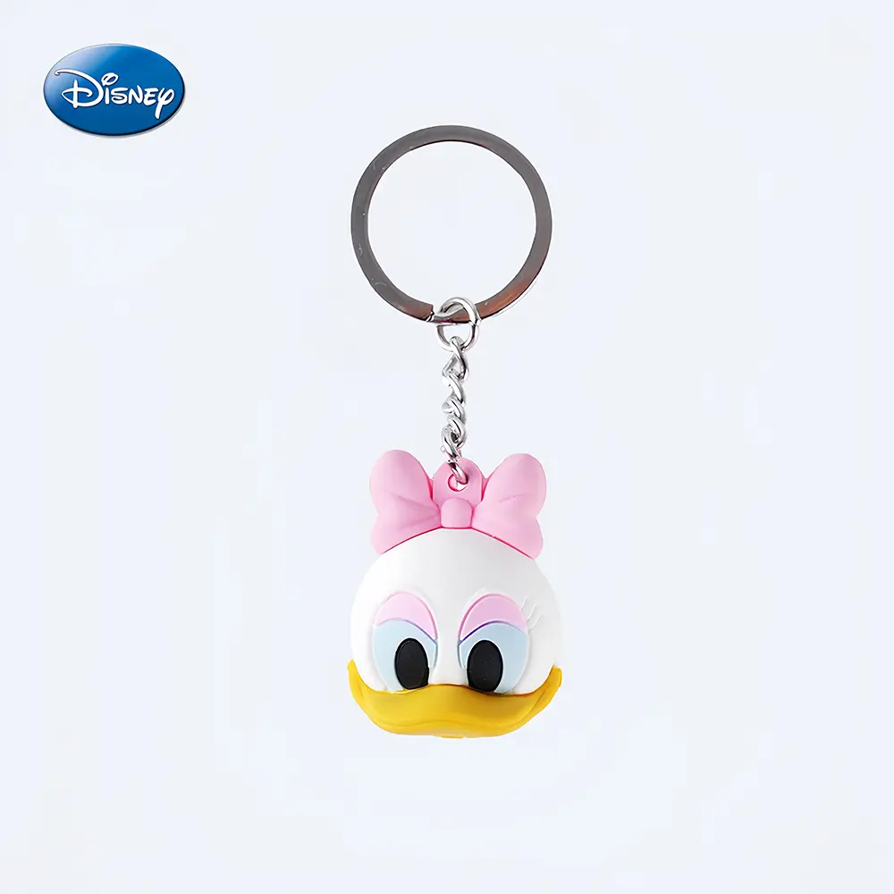 Mickey Officially Licensed PVC Keychain Figurine Bag Clip Charms Daisy Duck 3D Collectible Gift Disney 1Pc