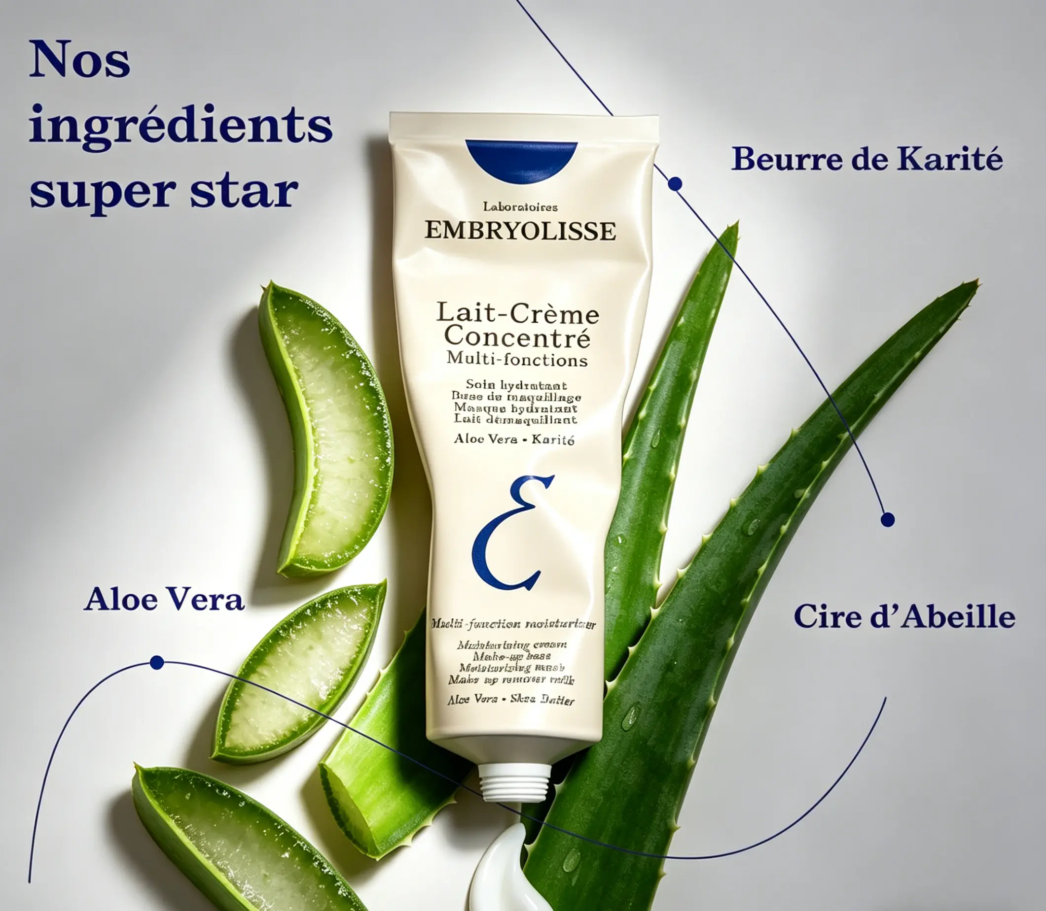 Embryolisse Lait-Crème Concentré 75ml Multi-Purpose Daily Moisturizer with Shea Butter & Soy Protein Deep Hydrating Face Cream for All Skin Types